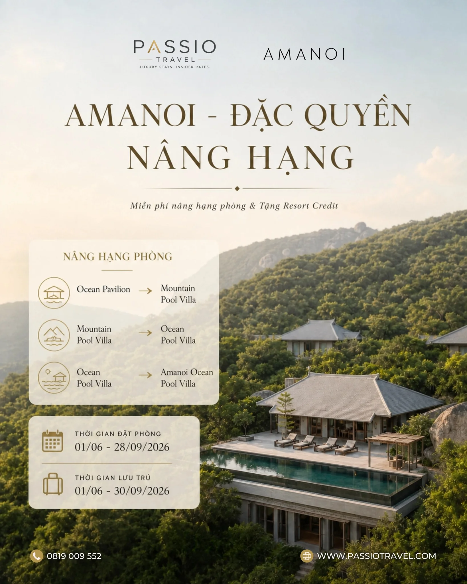 AMANOI – KỲ NGHỈ RIÊNG TƯ GIỮA VỊNH VĨNH HY, KÈM ƯU ĐÃI NÂNG HẠNG PHÒNG